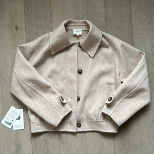 EUC sezan nelson jacket in mottled beige size us 4/fr 36/small
